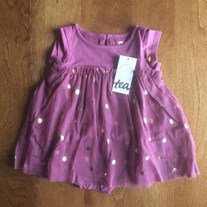 Tea Collection confetti romper dress 6-9m NWT